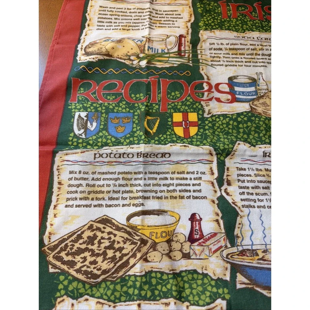 Irish Recipes Linen‎ Union Tea Towel by Samuel Lamont Linen Union 450